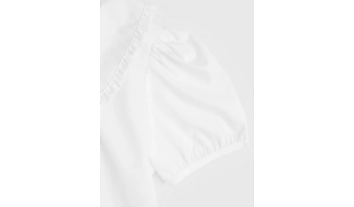 White Large Collar Short Sleeve Blouse 12 years