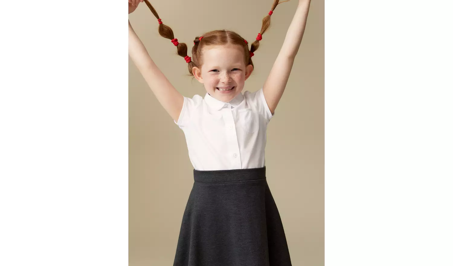 2 Pack White Embroidered Collar Blouses 7 years