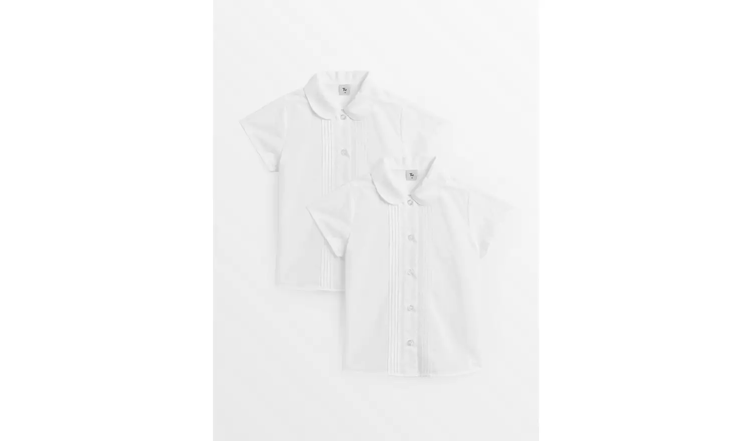 2 Pack White Pintuck Blouses 7 years