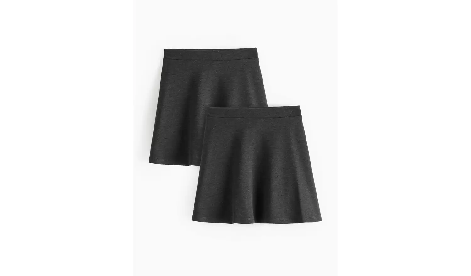 2 Pack Grey Jersey Skater Skirts 12 years