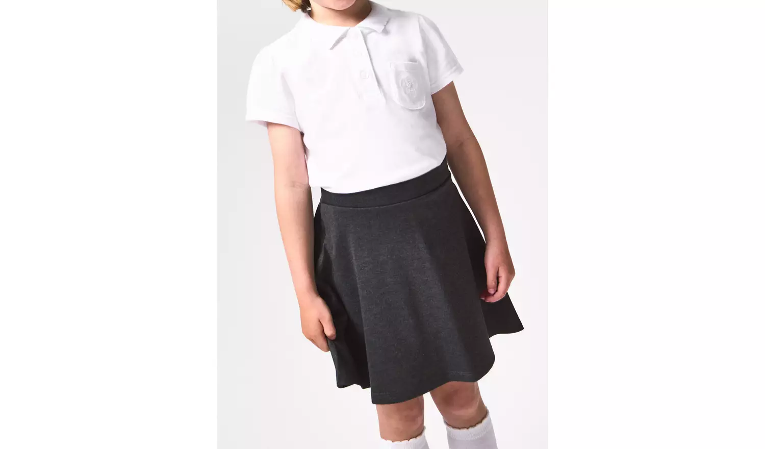 2 Pack Grey Jersey Skater Skirts 11 years