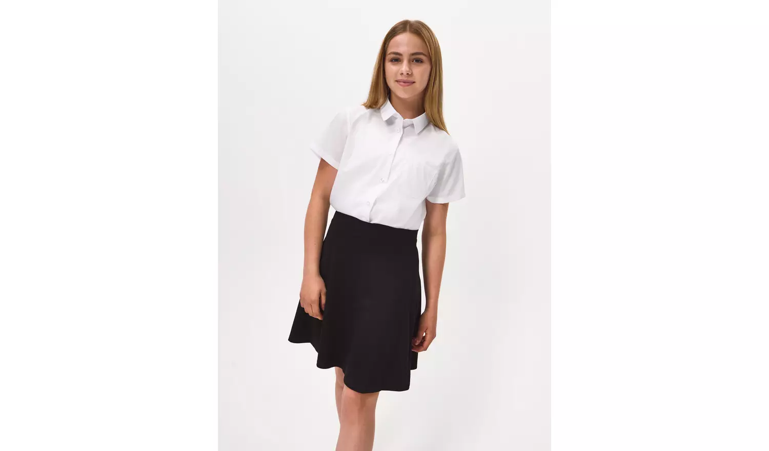 2 Pack Black Jersey Skater Skirts 11 years