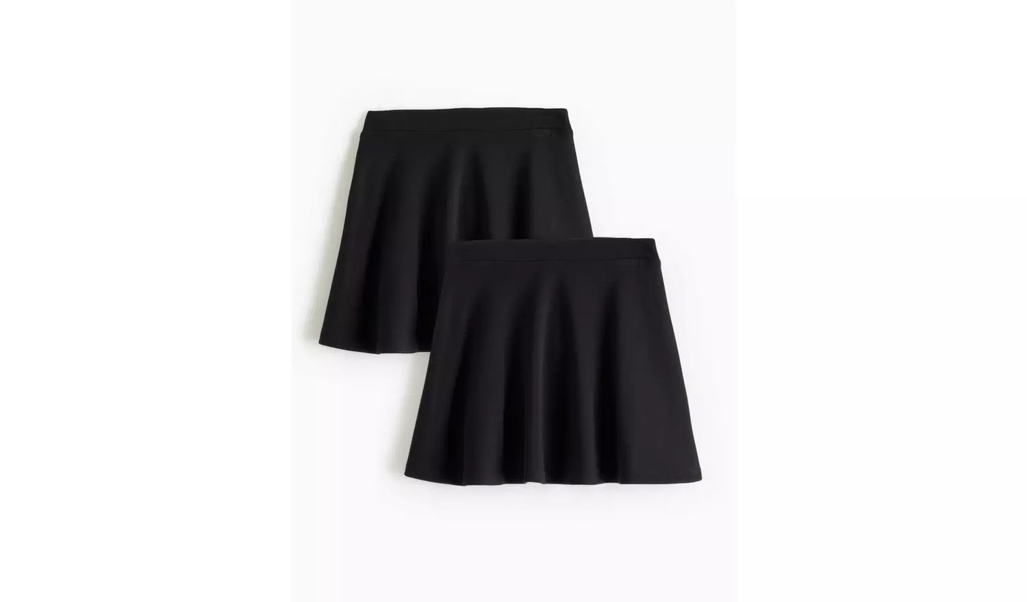 2 Pack Black Jersey Skater Skirts 8 years