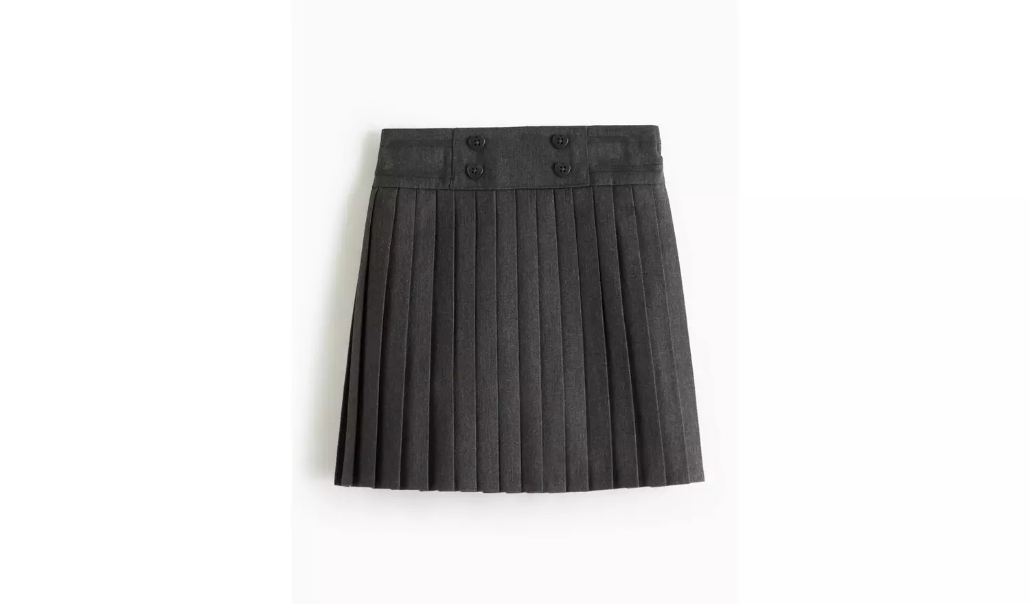 Grey Heart Button Small Pleated Skirt 6 years