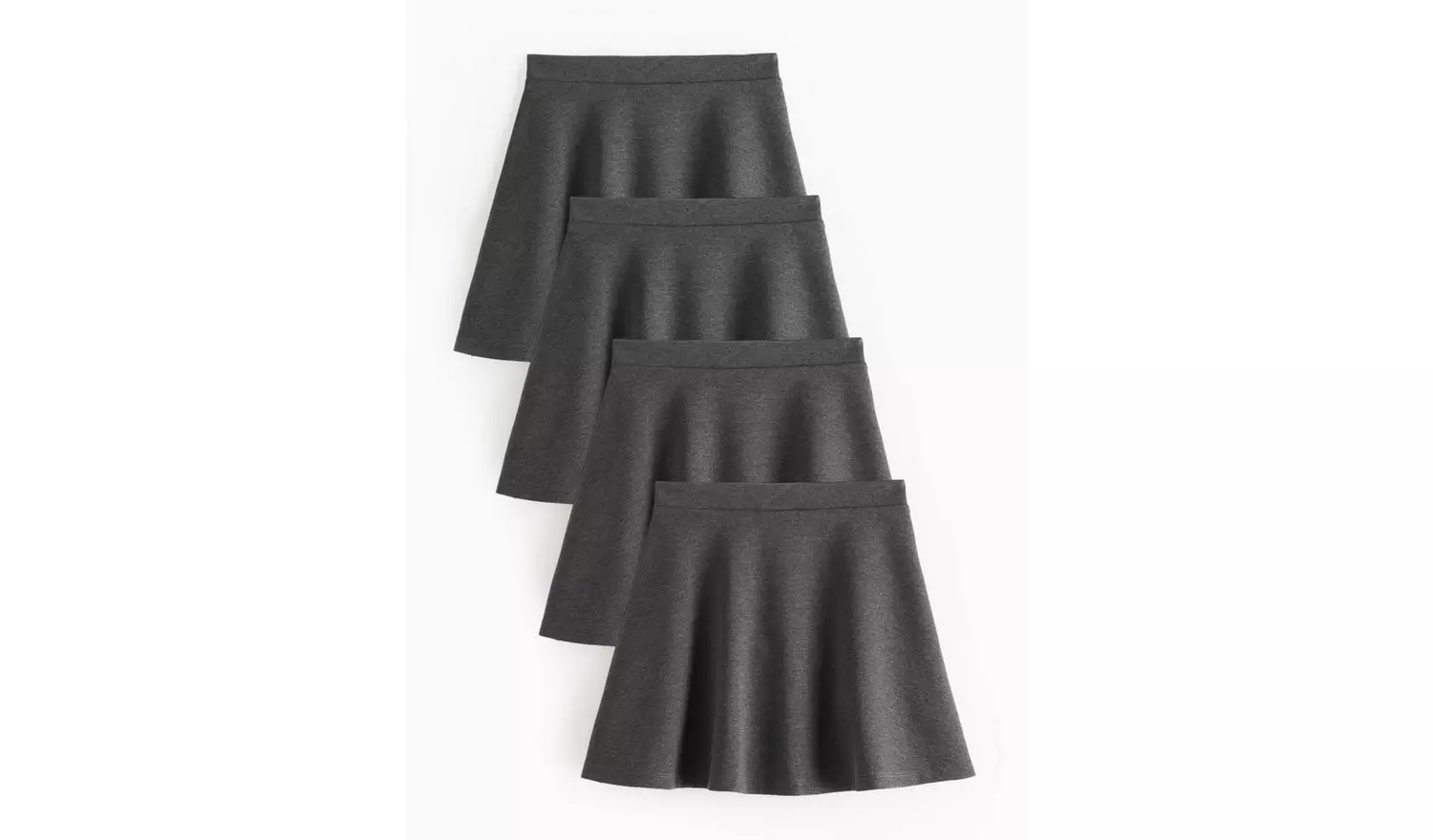 4 Pack Grey Jersey Skater Skirts 5 years