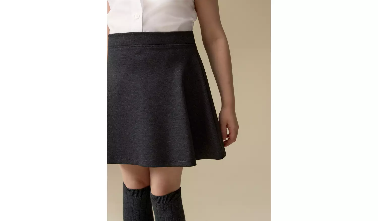 4 Pack Grey Jersey Skater Skirts 6 years