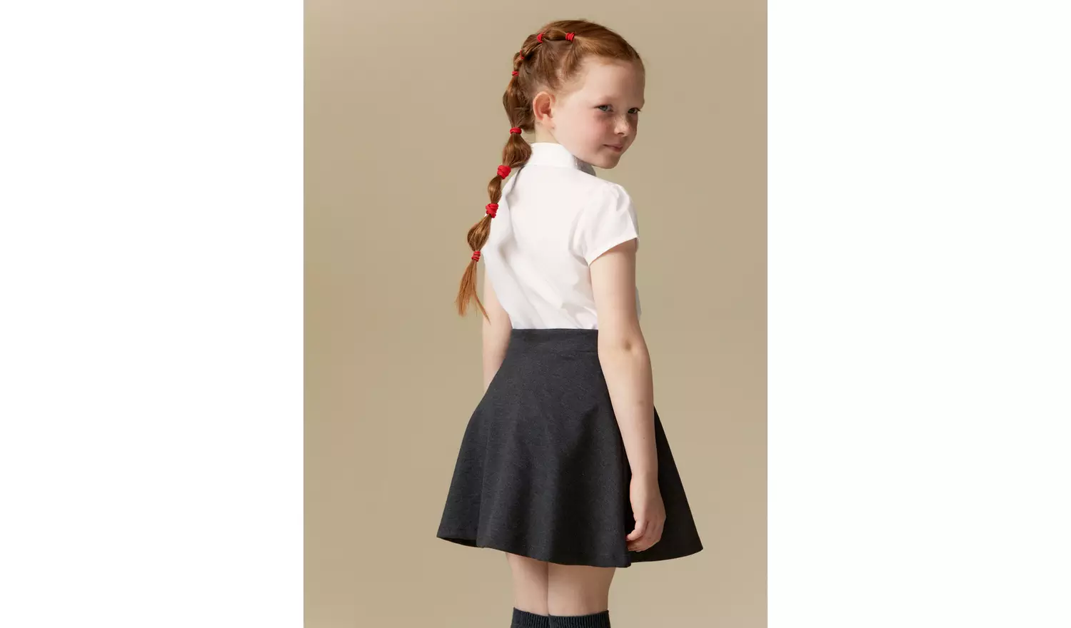 4 Pack Grey Jersey Skater Skirts 6 years