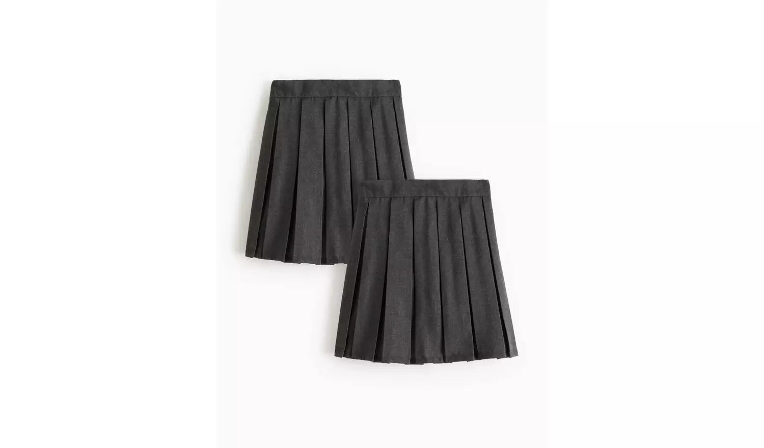 2 Pack Grey Permanent Pleat Skirts 9 years