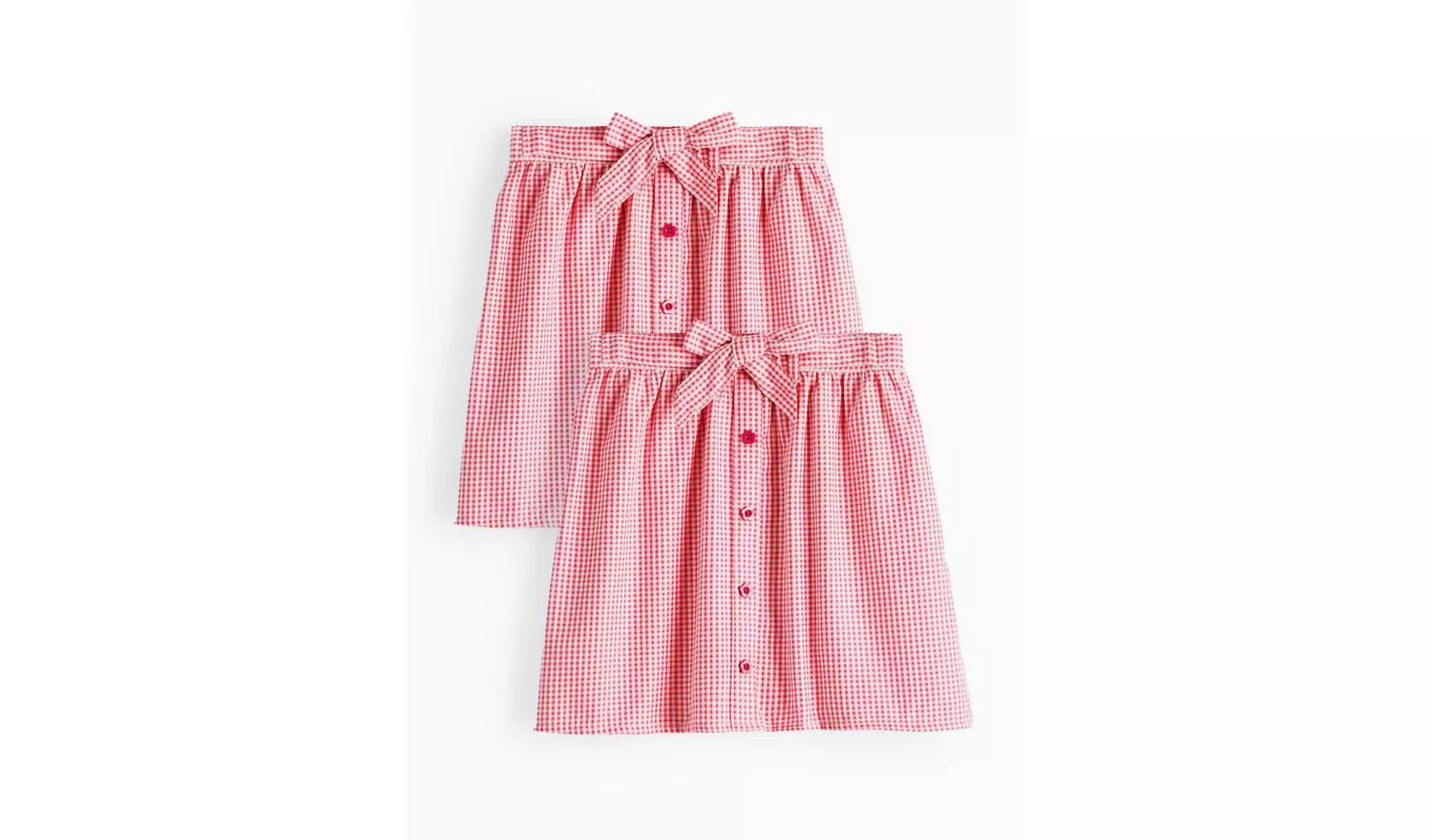 2 Pack Red Gingham Skirt 4 years