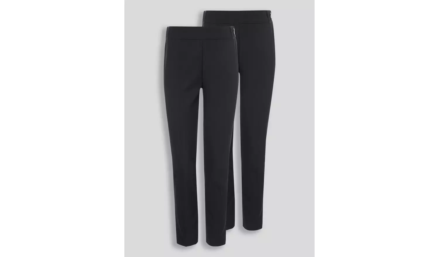 Black Woven Trousers Plus Fit 2 Pack - 5 years