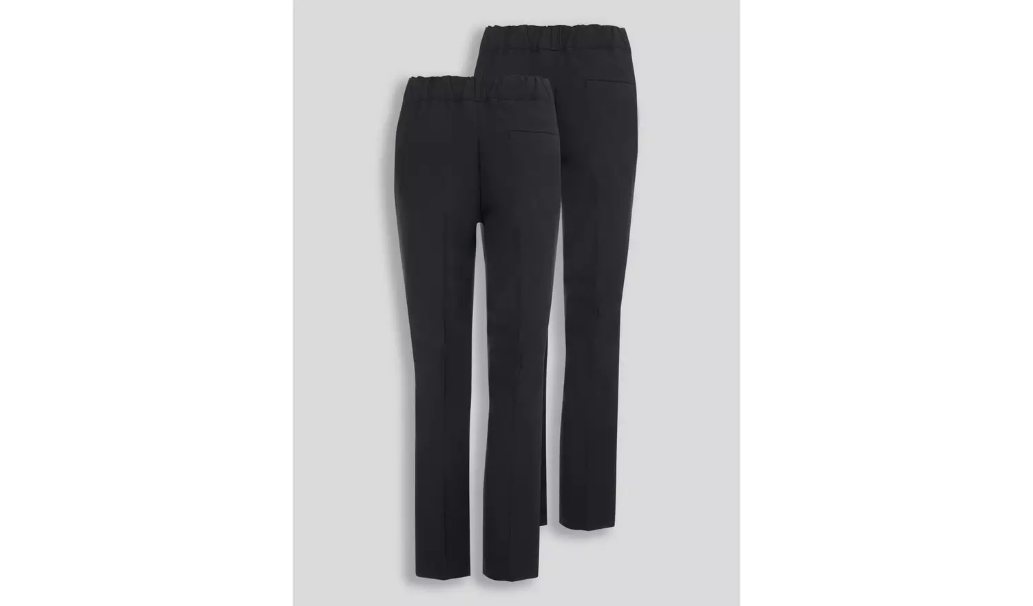 Black Woven Trousers Plus Fit 2 Pack - 8 years