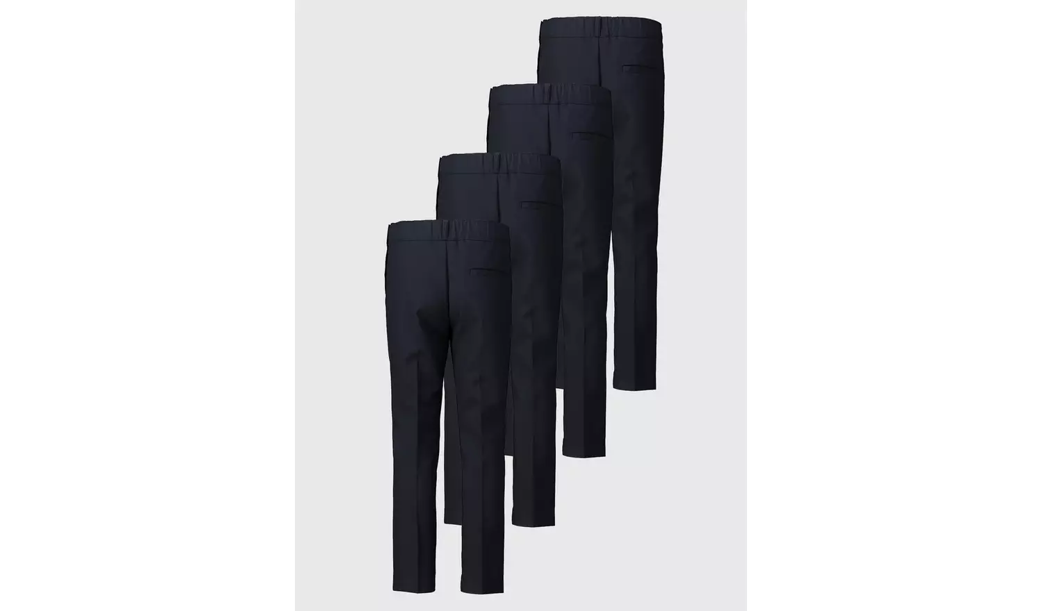 Navy Woven Trousers 4 Pack - 10 years