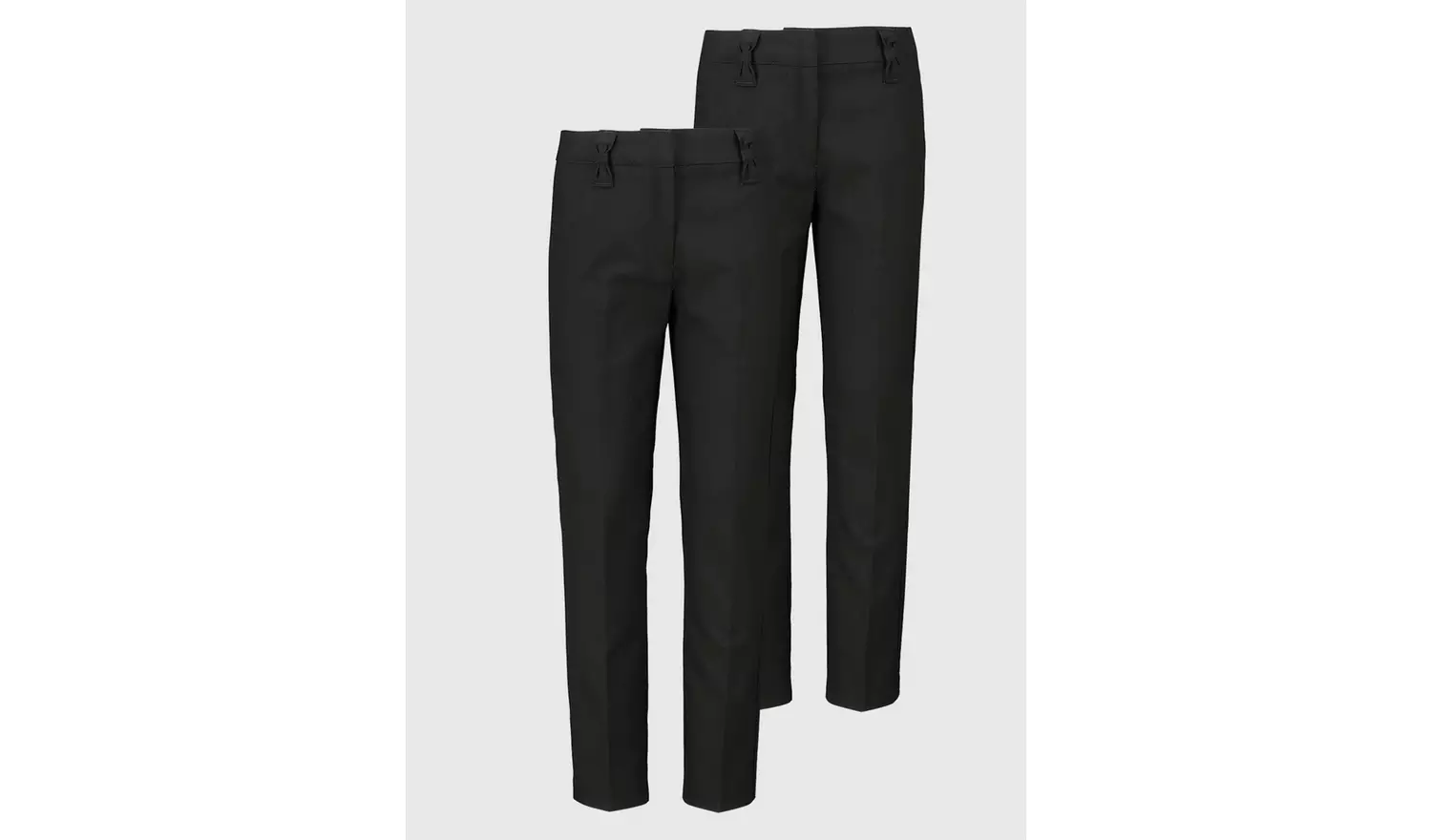 Black Longer Length Bow Trousers 2 Pack 10 years