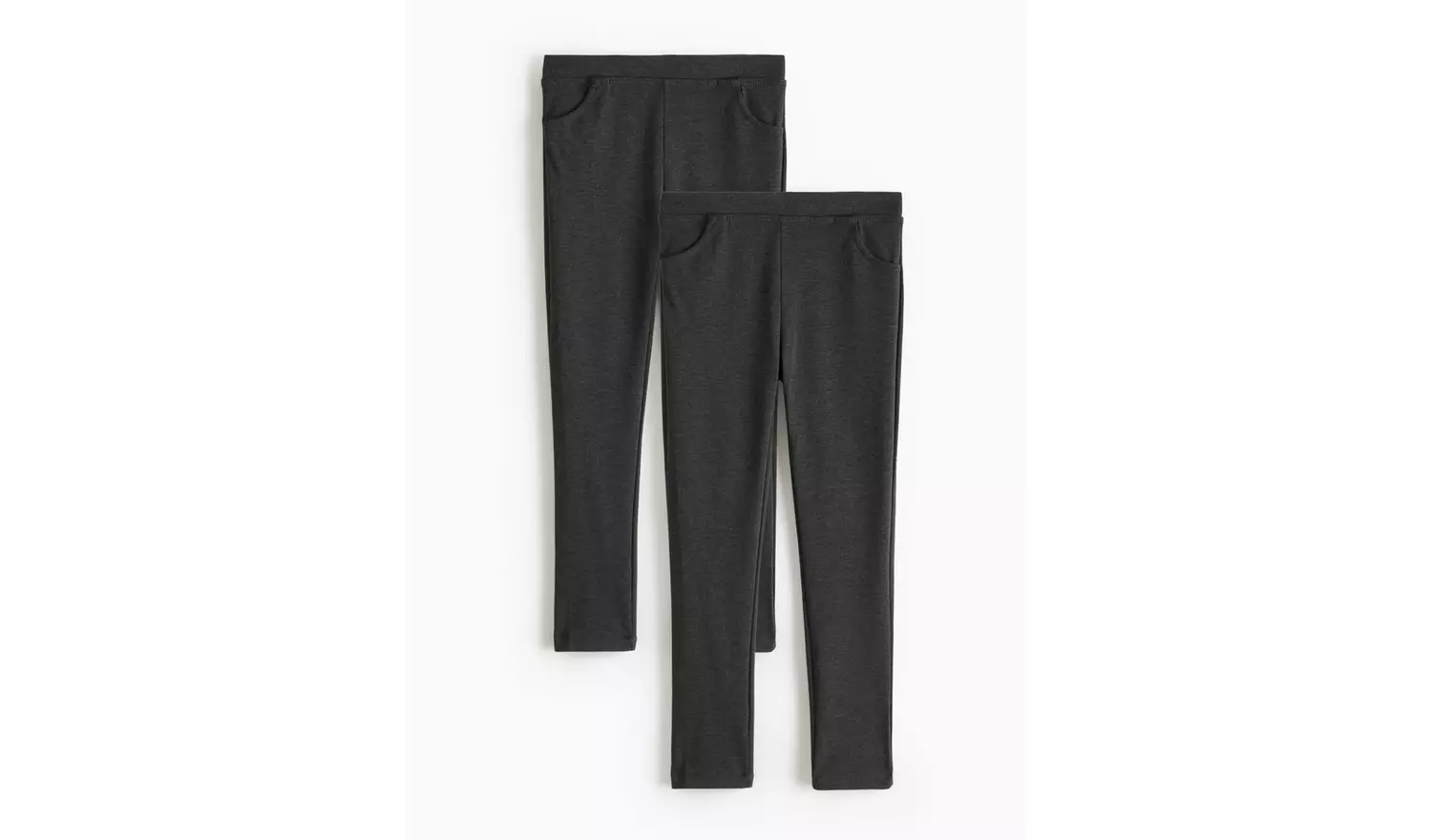 2 Pack Grey Skinny Jersey Trousers 10 years