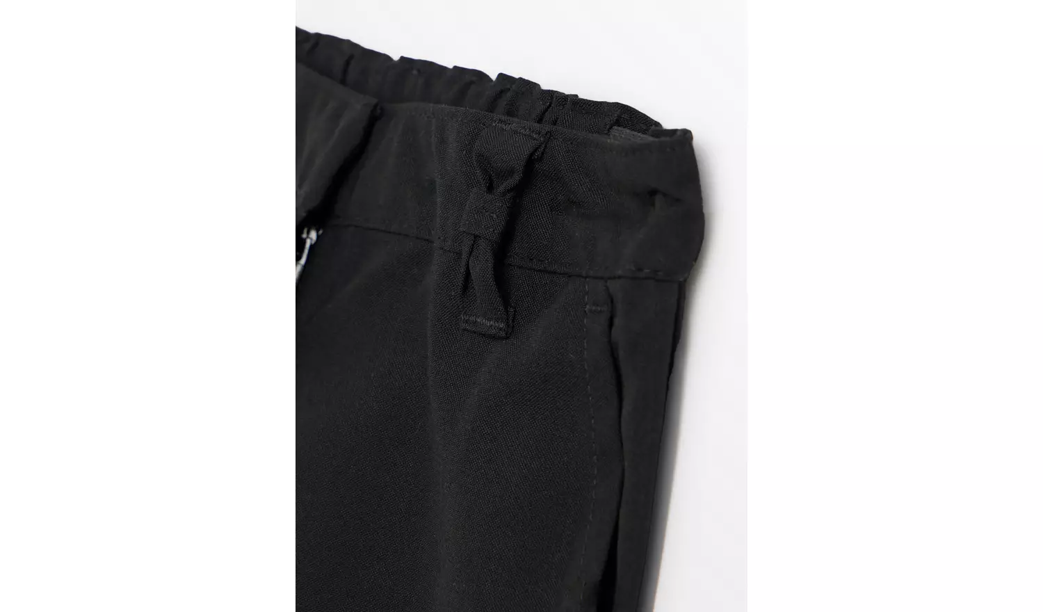 2 Pack Girls Black Trousers with Reinforced Knees & Extendable Hem4 years