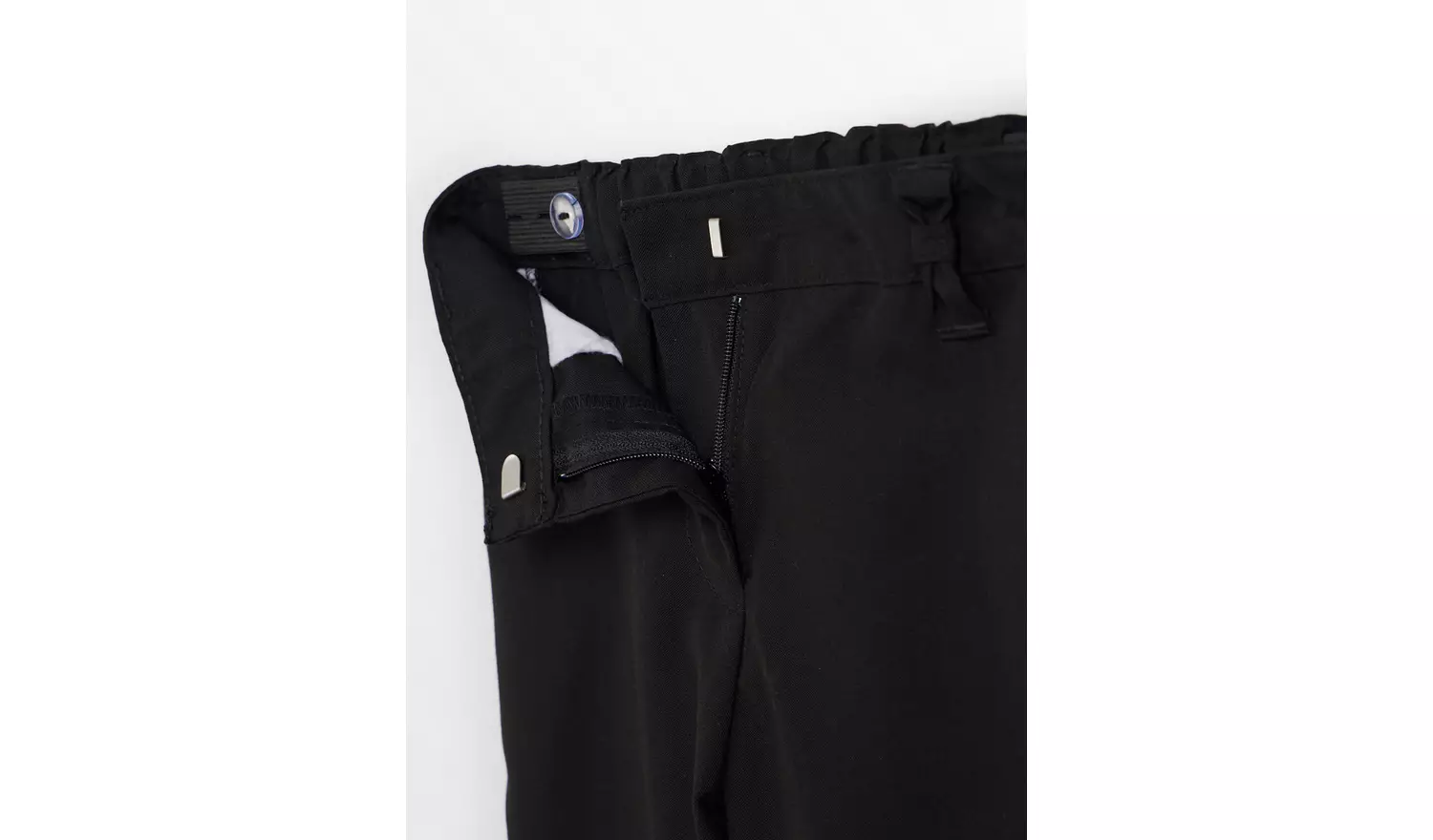 2 Pack Girls Black Trousers with Reinforced Knees & Extendable Hem4 years