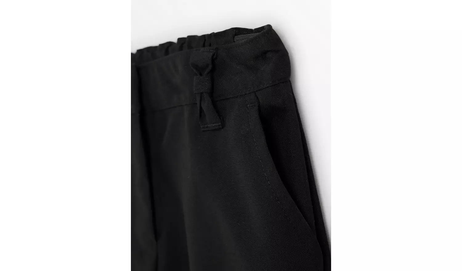 2 Pack Girls Black Trousers with Reinforced Knees & Extendable Hem3 years