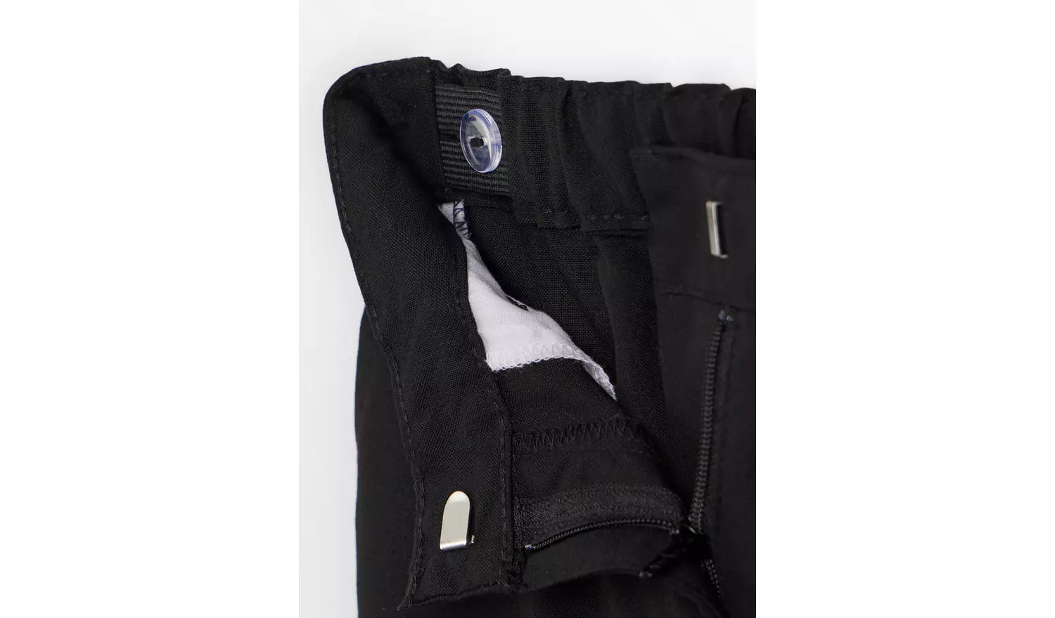 2 Pack Girls Black Trousers with Reinforced Knees & Extendable Hems Longer Leg 3 years