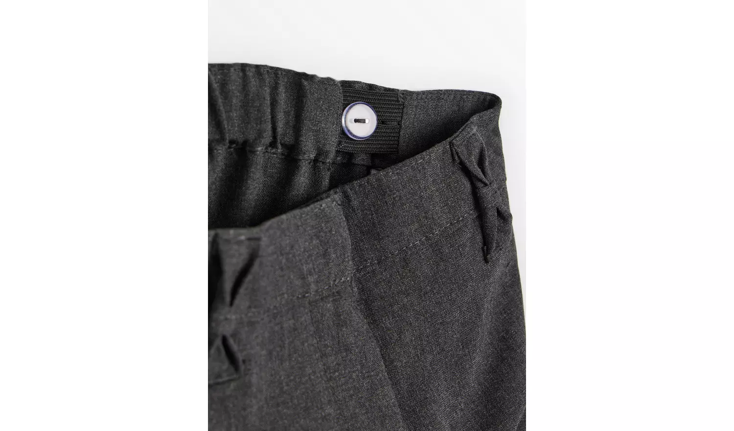 2 Pack Girls Grey Trousers with Reinforced Knees & Extendable Hems Longer Leg 9 years