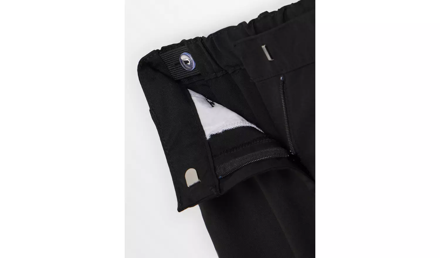 4 Pack Black Trousers with Reinforced Knees & Extendable Hem3 years