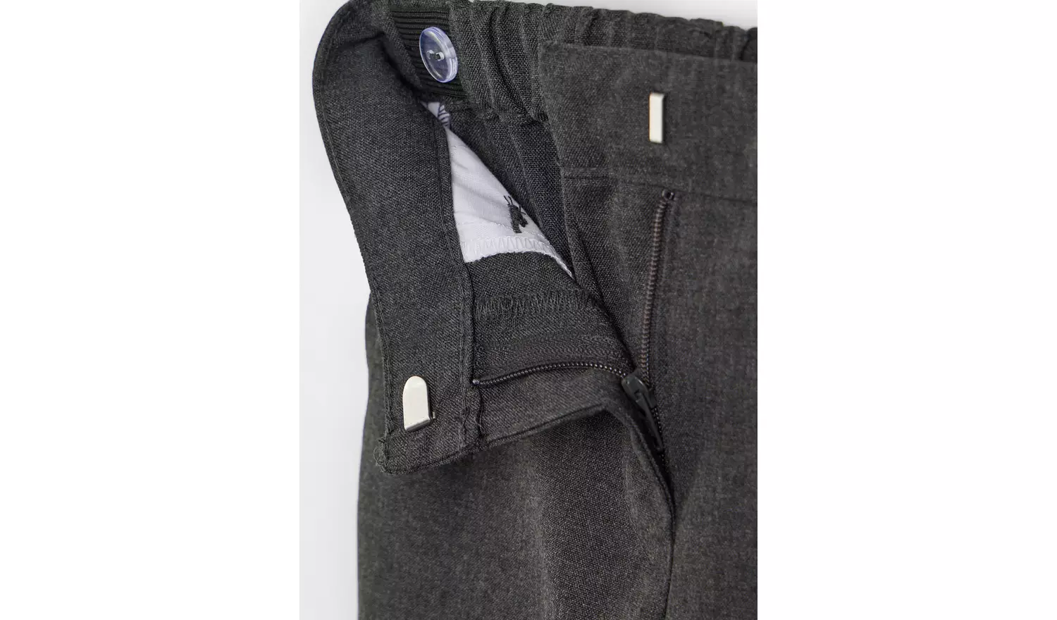 2 Pack Grey Skinny Trousers with Reinforced Knees & Extendable Hem8 years