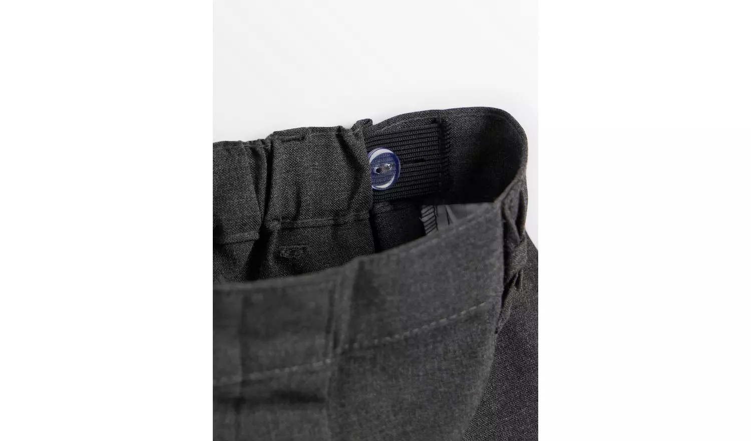 2 Pack Grey 'Dress with Ease' Trousers with Bow Detail Reinforced Knees & Extendable Hems 5 years