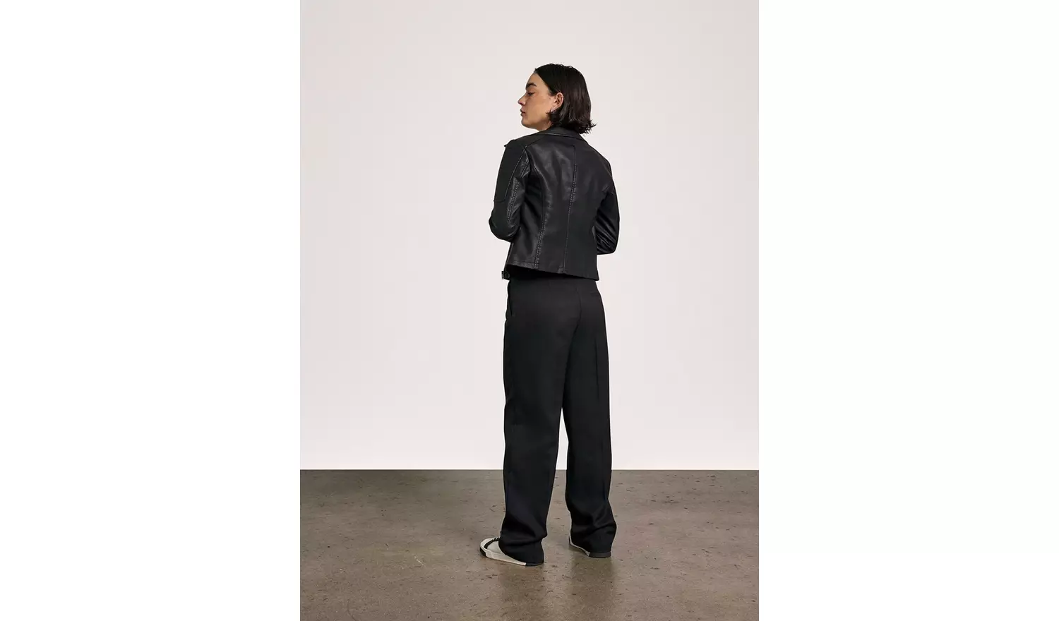 NOISY MAY Faux Leather Biker Jacket XS