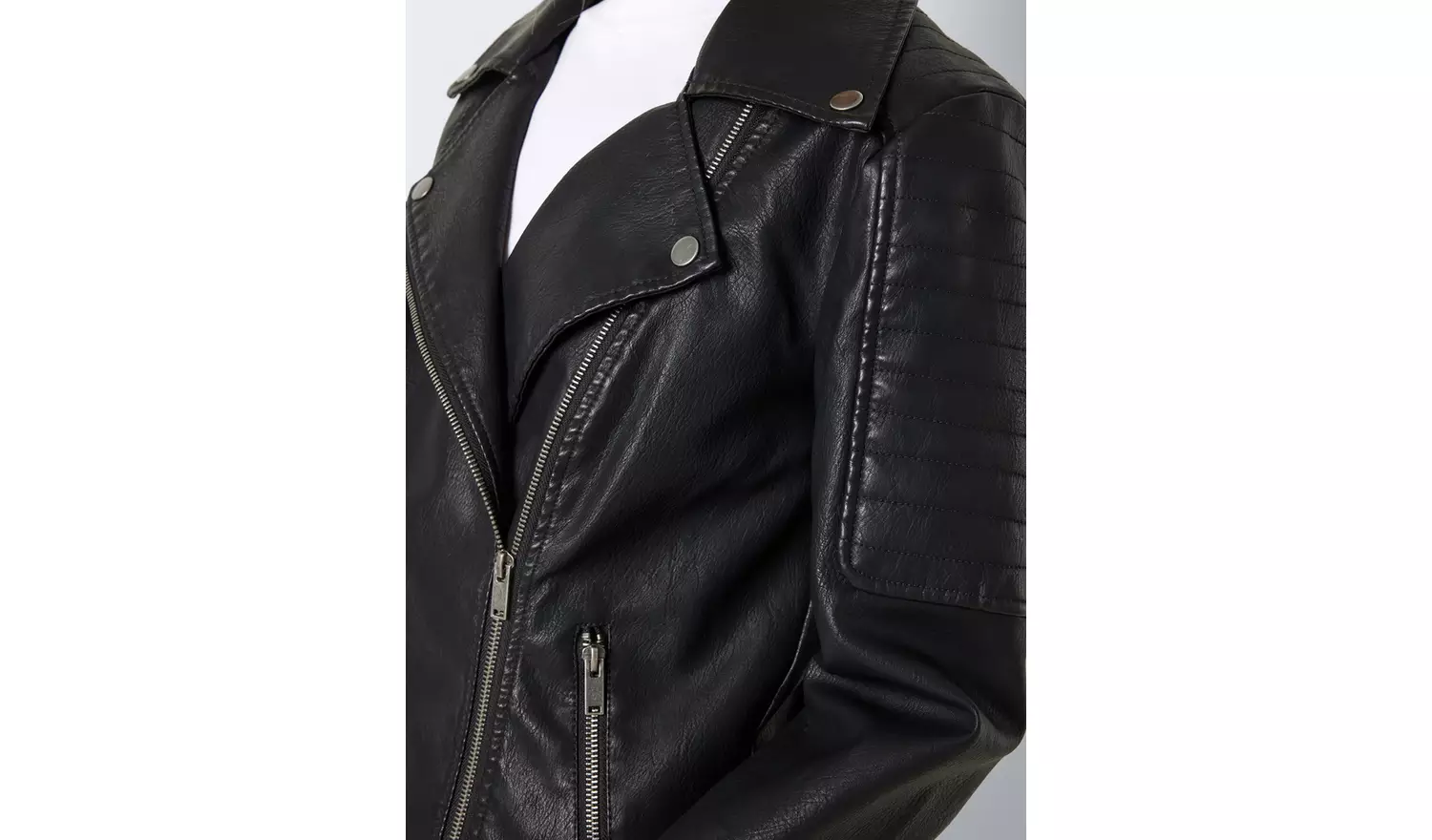 NOISY MAY Faux Leather Biker Jacket XS