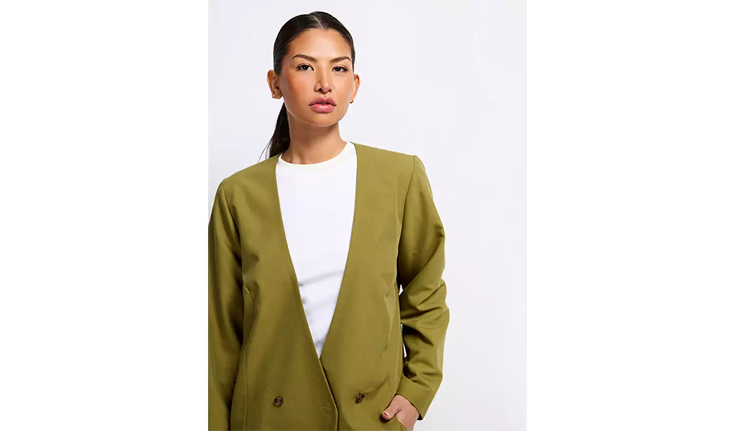 VOGUE WILLIAMS Olive Green Blazer 12