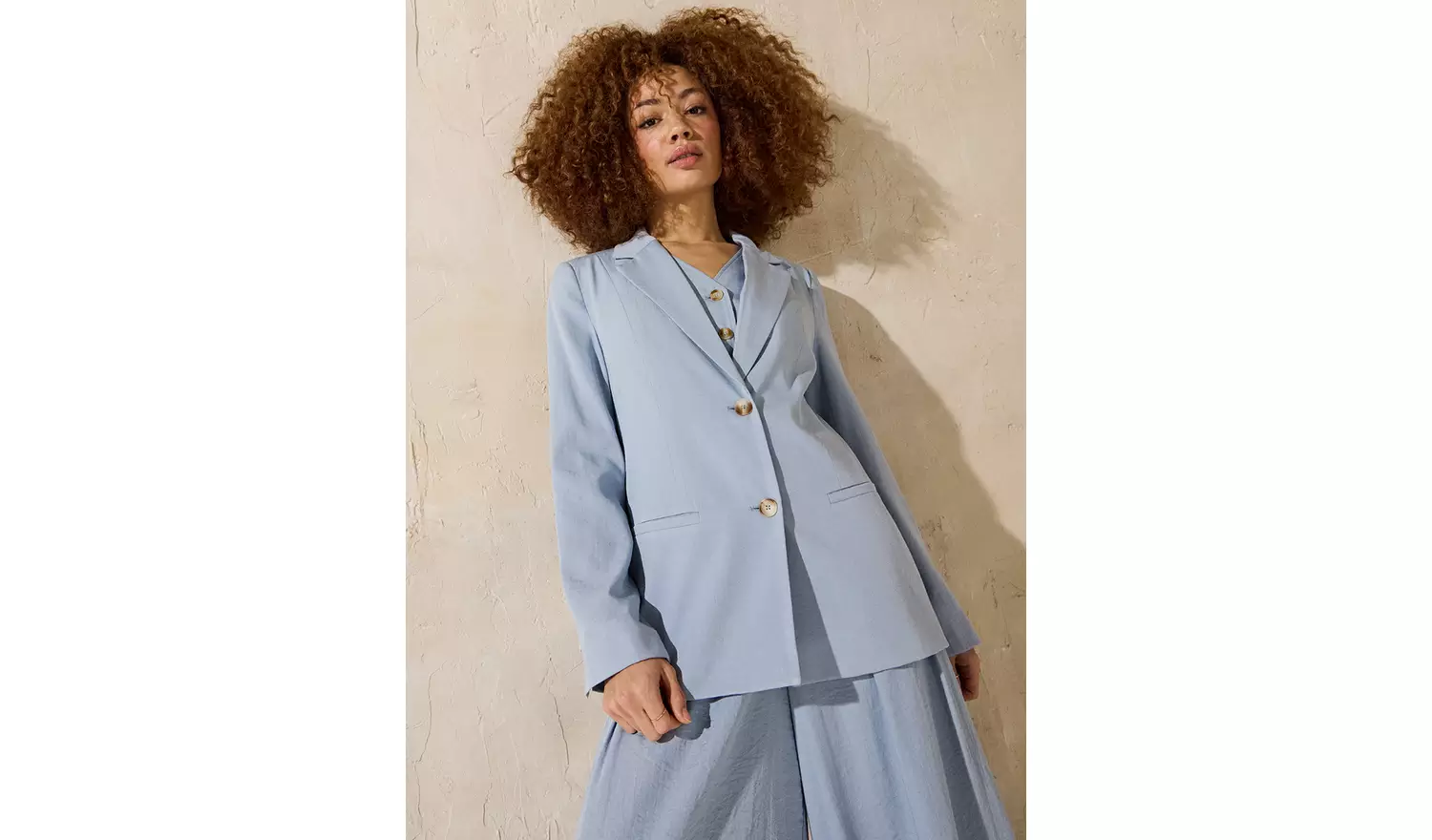 EVERBELLE Blue Soft Tailored Co-ord Blazer 6