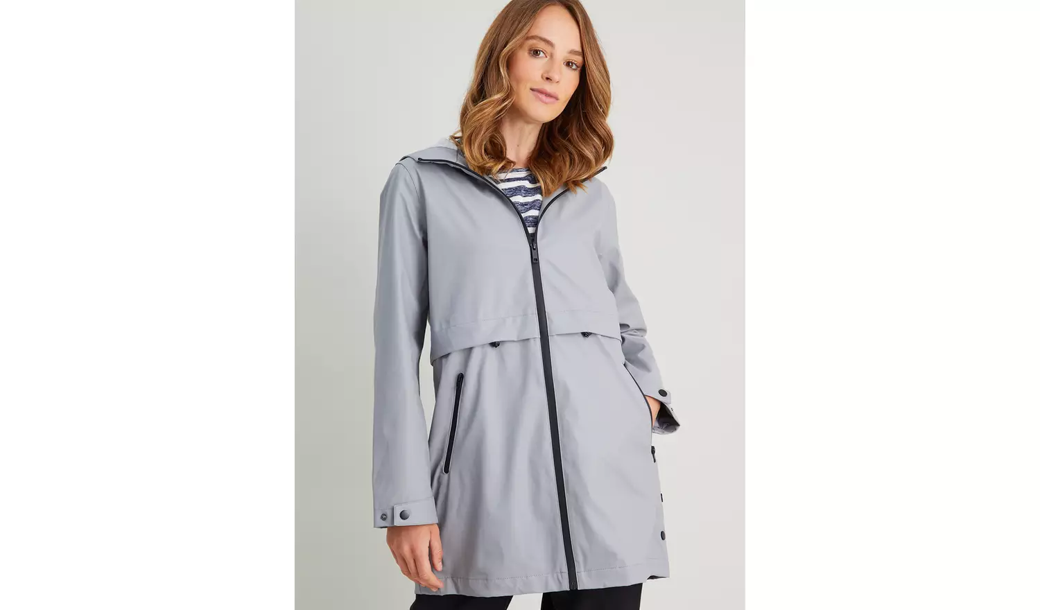 Grey Rubber Waterproof Raincoat - 24