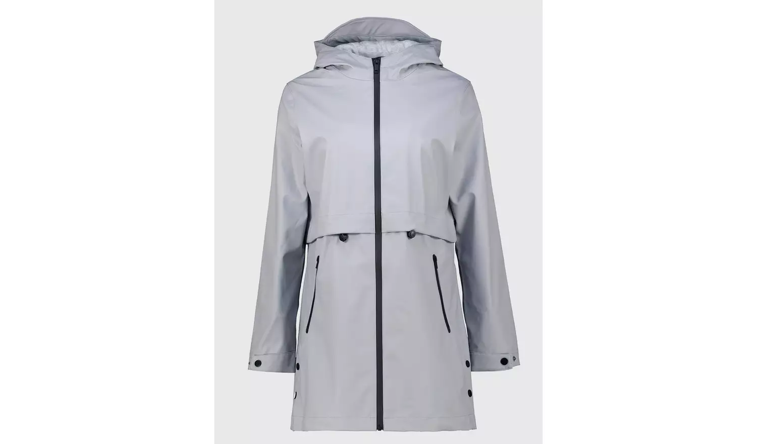 Grey Rubber Waterproof Raincoat - 24