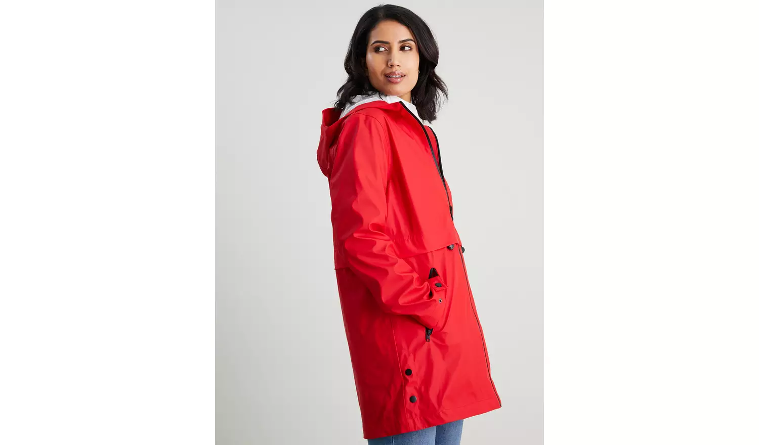 Red Rubber Waterproof Raincoat - 16