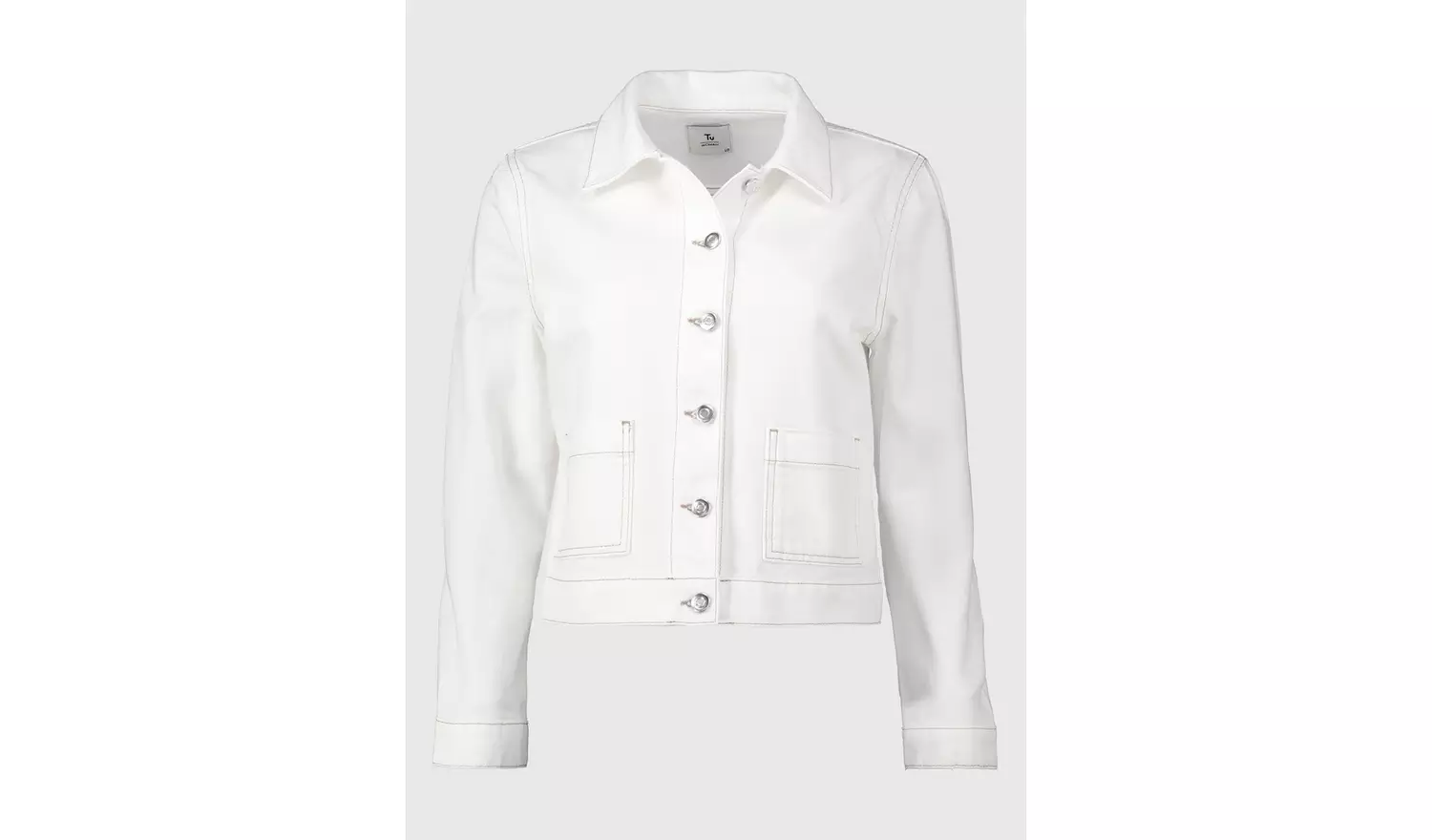 Off White Twill Jacket - 8