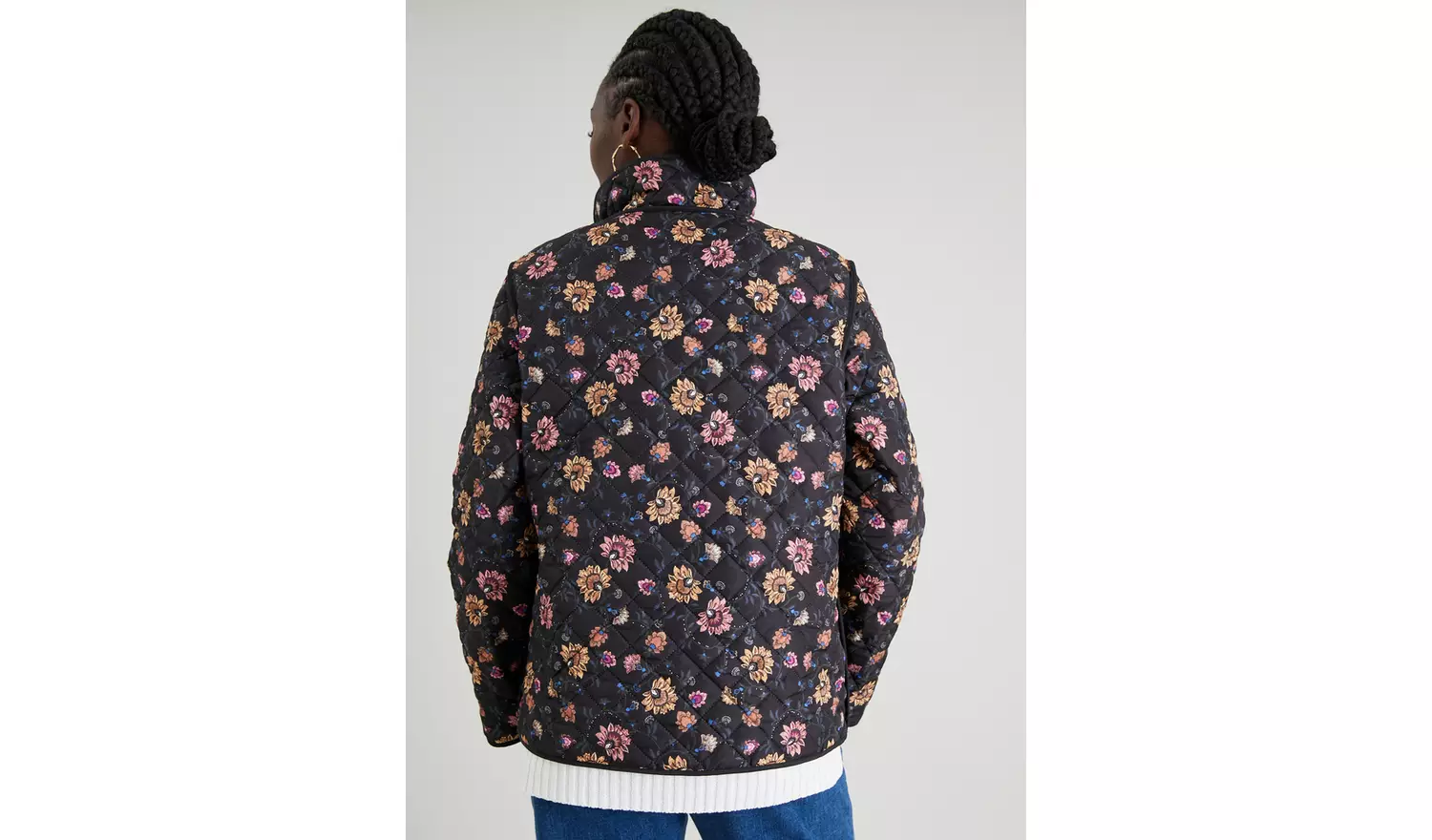 Black Reversible Quilted Jacket - 22