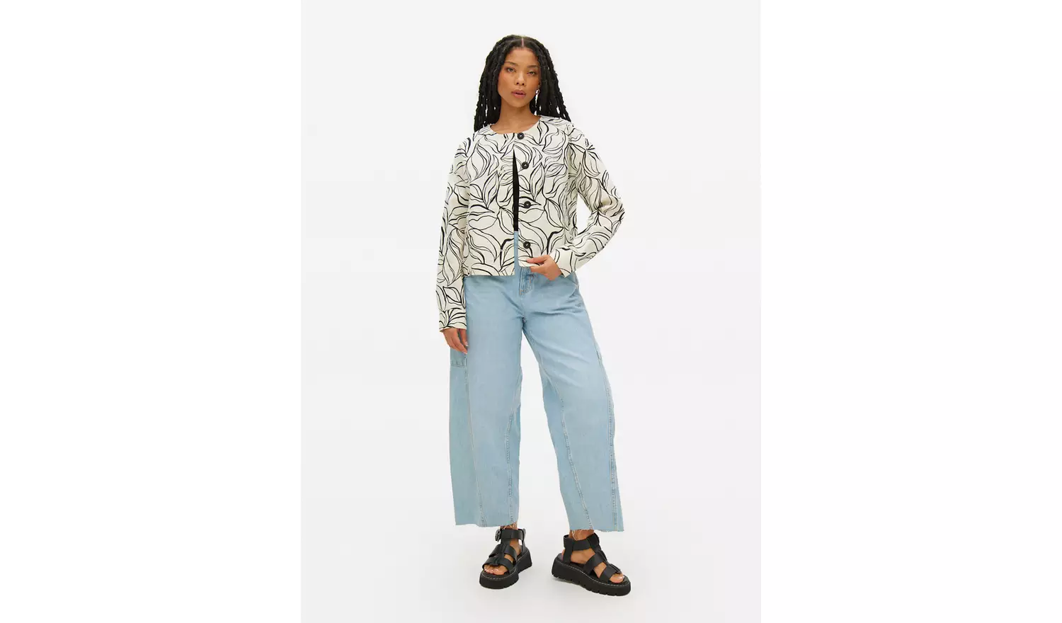 Mono Printed Linen Blend Co-ord Shacket 14