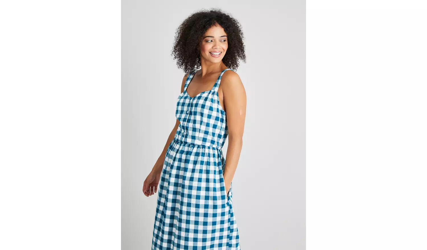 Teal Gingham Sundress - 8