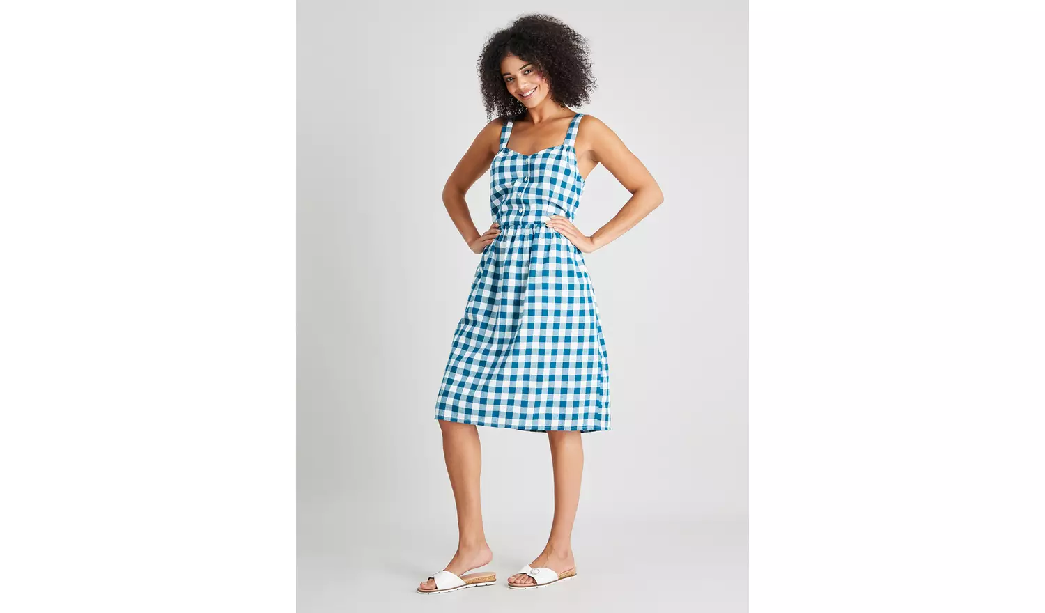 Teal Gingham Sundress - 8