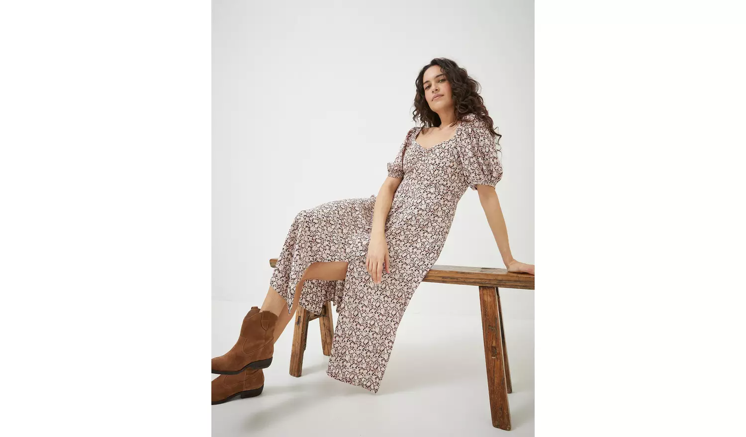 FATFACE Meadow Sprig Floral Tania Midi Dress - 8