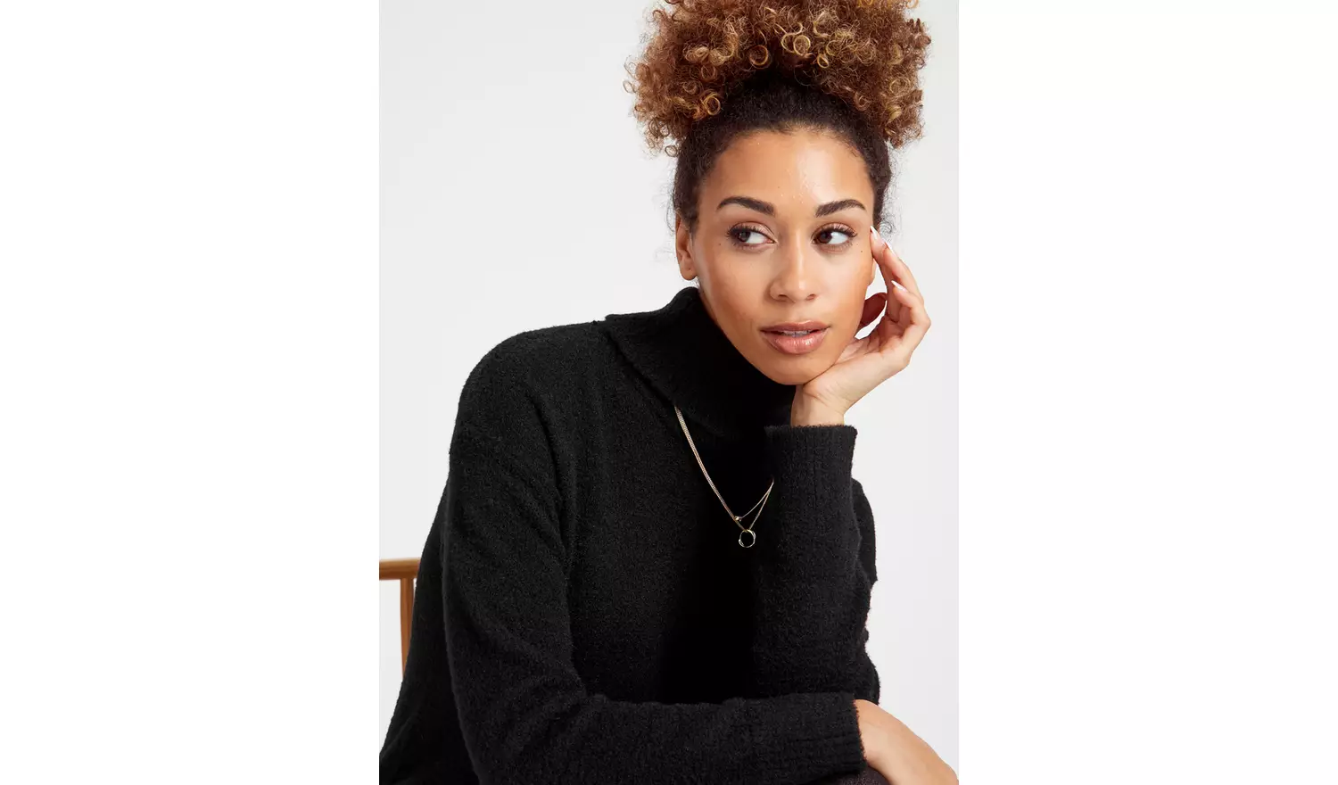 Black Roll Neck Jumper Dress 18