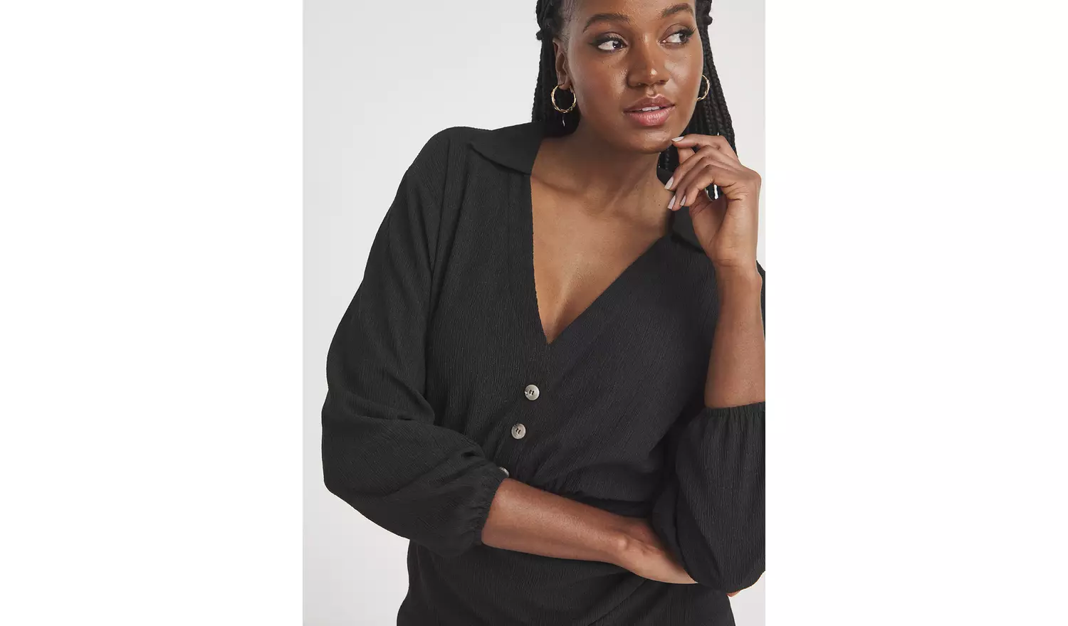 SIMPLY BE Treebark Wrap Midi Dress 20