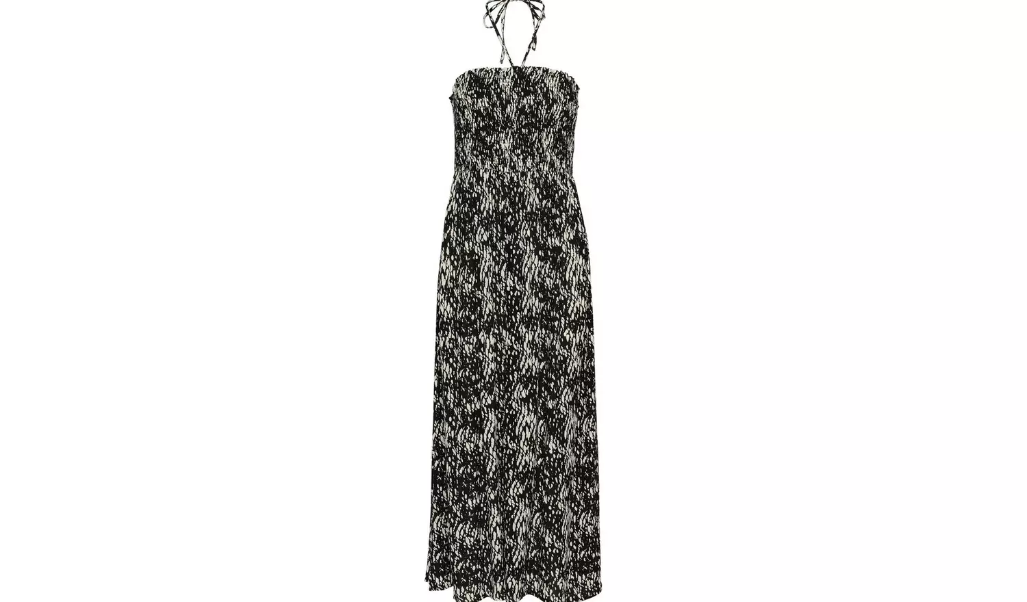 KAFFE Amber Tie Neck Strapless Maxi Dress Multi 8