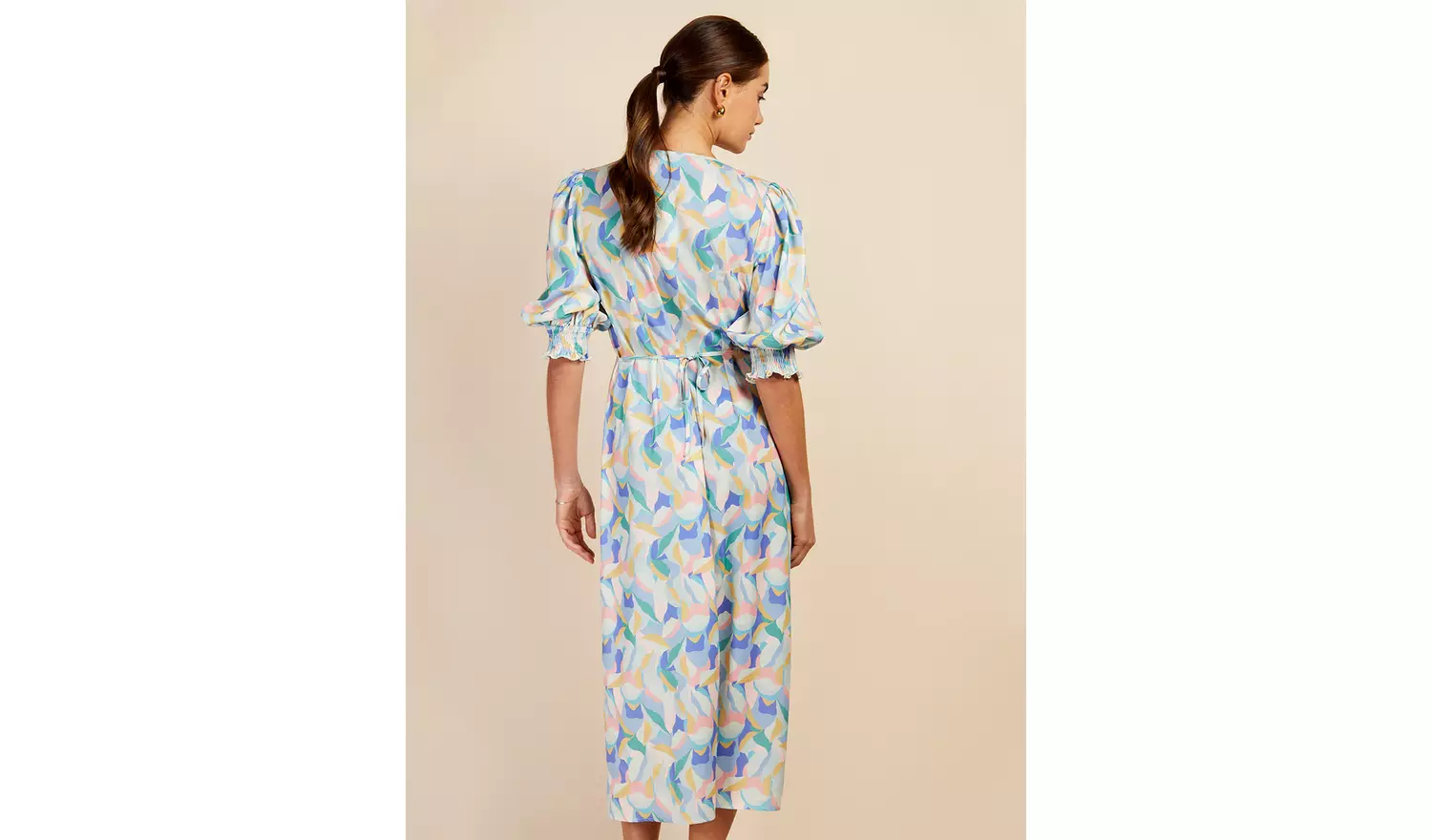 VOGUE WILLIAMS Multi Puff Sleeve Midaxi Dress 8