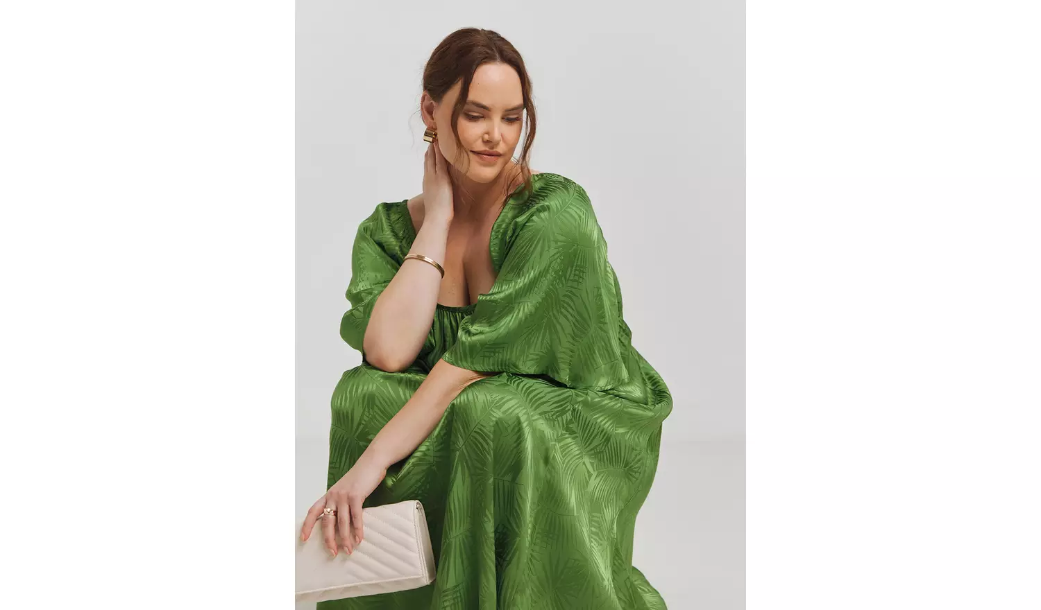 SIMPLY BE Jaquard Tie Back Midi Dress 16