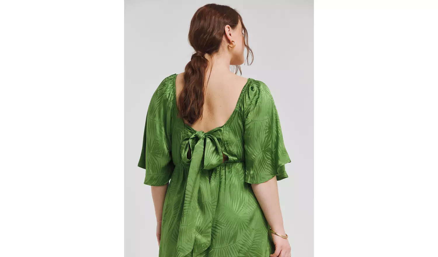 SIMPLY BE Jaquard Tie Back Midi Dress 24