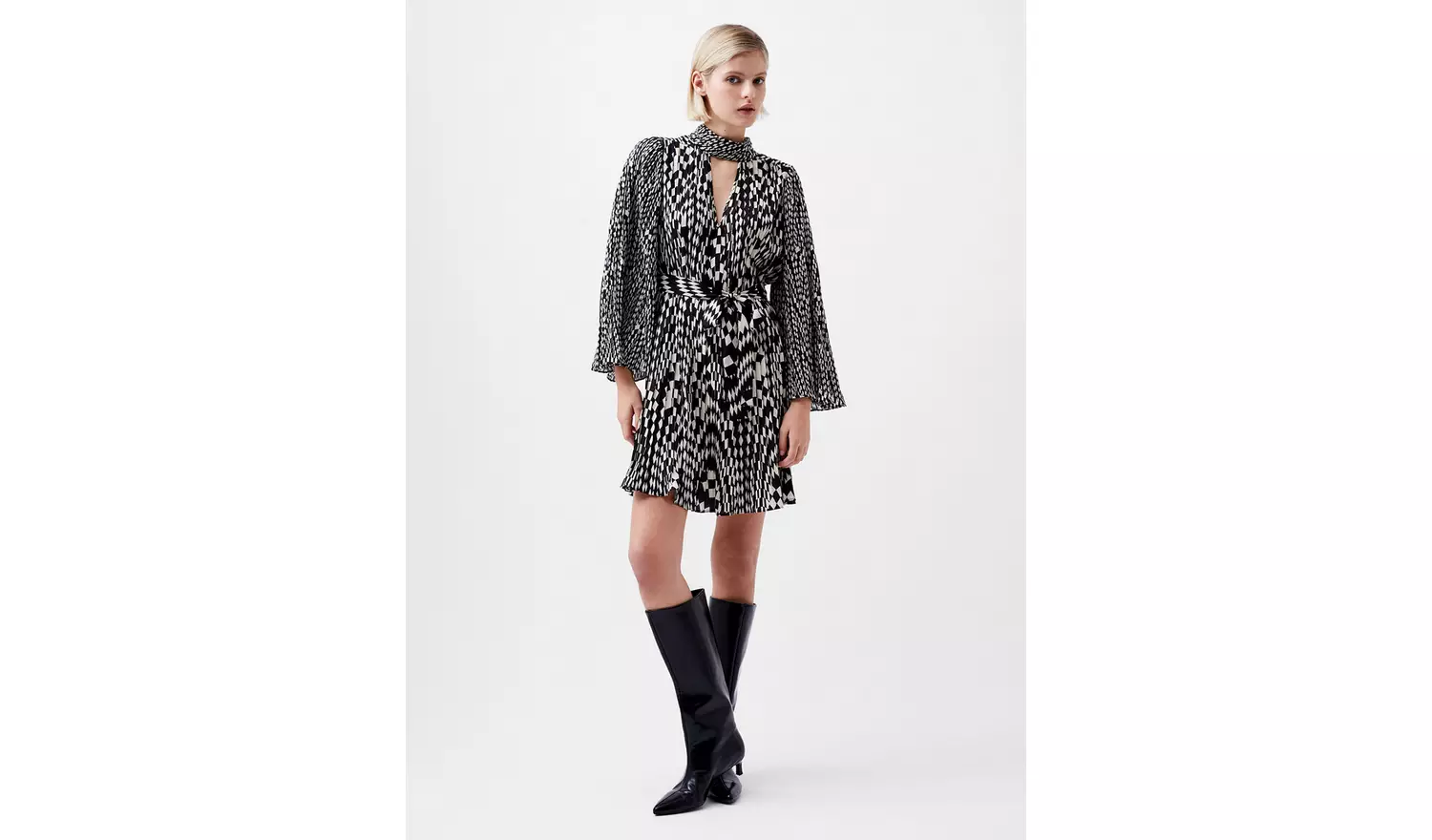 FRENCH CONNECTION Fern Arie Pleated Ella Dress 12