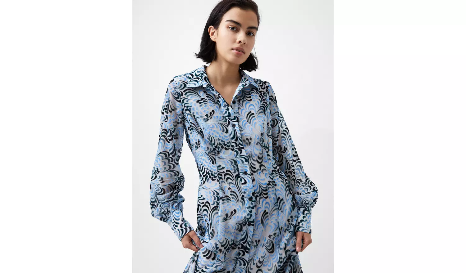 FRENCH CONNECTION Dia Devore Maxi Dress M