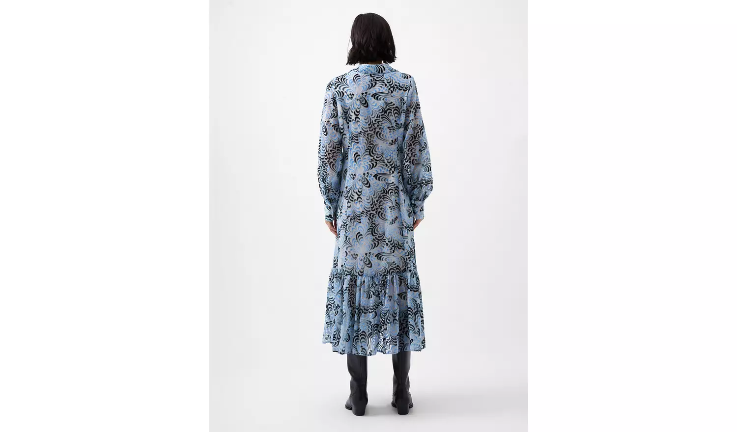 FRENCH CONNECTION Dia Devore Maxi Dress M