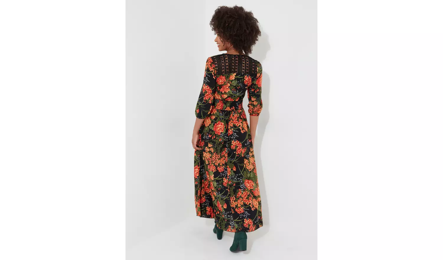 JOE BROWNS Floral Lace Back Maxi Dress 18