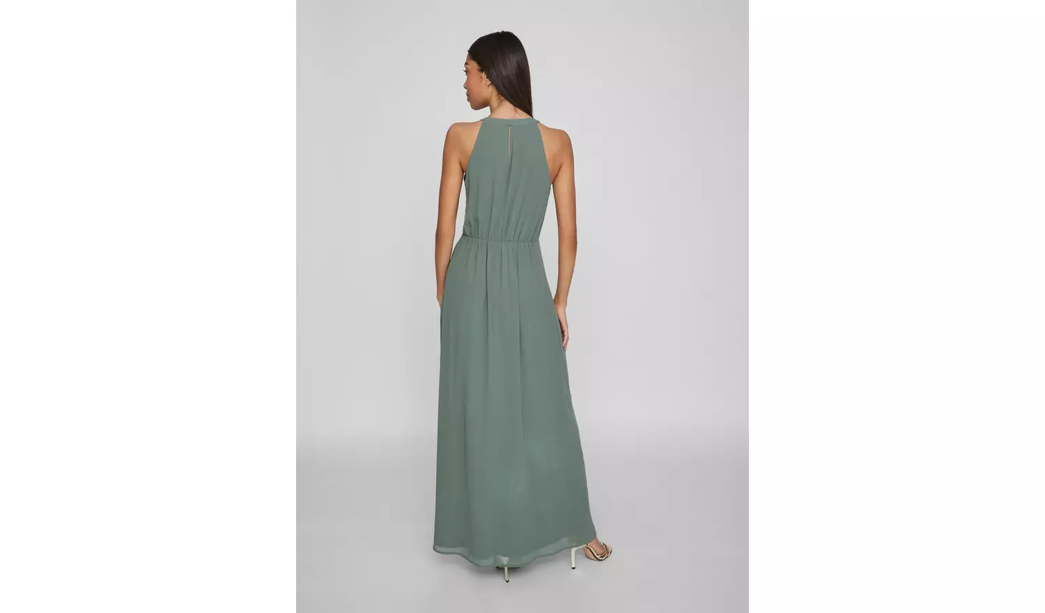 VILA Halter Neck Maxi Dress 10